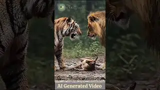 Shocking Moment: Gorilla Rescues Baby Deer from Lion and Tiger