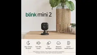 Blink Mini 2 &mdash; Home Security & Pet Camera(s) with HD video, color night view, motion detection