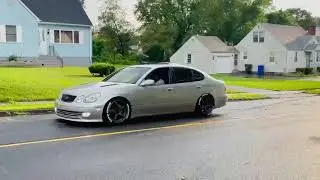 Lexus GS300 doing burnouts