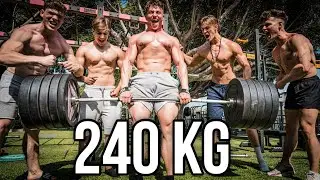 240 KG Kreuzheben mit Model Luca (Erstes Marbella Workout)