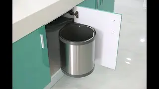 Built In Kitchen Cabinet Trash Can Pull Out Hidden Bin Swing Out Round Bin