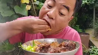Special beef curry+innards and raw bitteregg plant|| spicy 🌶 beef 🐂🥩