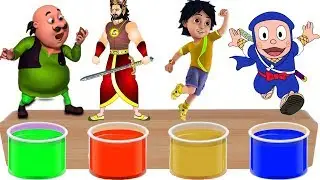 Bathing Colors Fun Ninja Hattori Bahubali Motu Patlu Shiva ANTV l Shower Colors for Kids