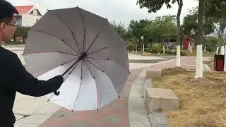 walking stick umbrella Ideal for Climbing Hiking Hanging Out on Raining Ribs Walking Cane Umbrella