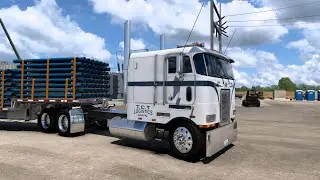 Stretched Frame COE (Peterbilt 362) - American Truck Simulator - Steering Wheel Gameplay