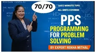 Very important questions of Exam😱✅ Programming for Problem Solving|Tips and Tricks|Notes| Dr. Rekha 