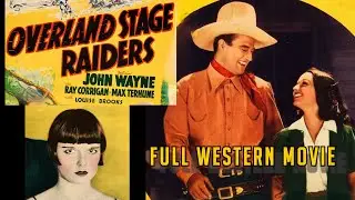 Western movie with John Wayne and sexy Louise Brooks in OVERLAND STAGE RAIDERS in HD! B western!