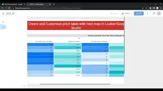 How to Create and Customize pivot table with heat map in Google Data Studio or Looker #pivotheatmap