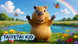 The Capybara Song - Fun Animated Music Video for Kids -  Children's song - TAITETAI KID