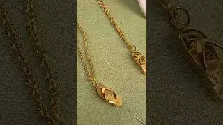 #etsy20off $36.76Flip Flop Charm  18k Gold Plated Sterling Silver #charm #chicjewelry#Jewelry making