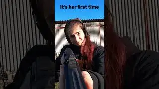 Redhead Girl - First time Shooter - Ruger PCC 9x19 #shorts #foryou #girl #airsoft #redhead #pov #fps