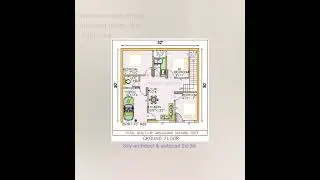 32'X30' HOUSE PLAN(960 SQUARE FEET) WITH CAR PARKING#ytvideo#colors