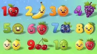 Learn 1 to 10 Numbers & Fruit Names | 123 Number Names | Cartoon Video | 1234 Counting for Kids
