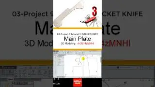 3- 3D Draft | Pocket Knife |:Main Plate #3d #solidworks #tutorial #cad #drawing #engineering #design
