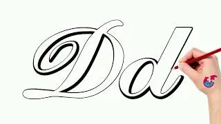 How to Draw Letter D - Learning Writing Letters - Puzzle Kid