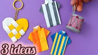 3 IDEAS | Easy Craft Ideas💖#keychain #drum #teamjersey #diy #art #craft #handmade #tutorial #origami