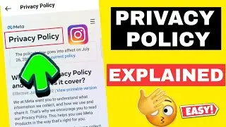 Instagram Privacy Policy Explained | Meta Privacy Policy Instagram | Instagram Meta Privacy Update |
