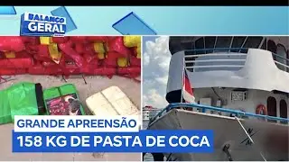 Polícia apreende 158 quilos de pasta base de cocaína escondidos em embarcação