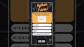 Python Trivia   Tuple 29 #coding #python #techcommunity #shorts #trending #viral #datascience