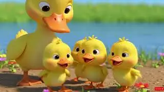Little Ducklings & Their Mama 🦆💛 | Cute Animal Story for Kids | Learn Love & Care