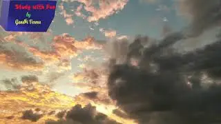 Beautiful Sun Setting Scene with Golden Clouds, Beautiful Sun View