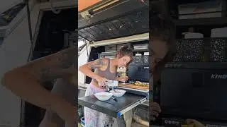 Side sliding out kitchen system for van.❤
