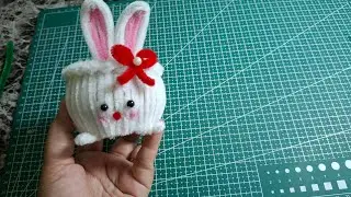 DIY CARA MEMBUAT VAS BUNGA KARAKTER KELINCI DARI KAWAT BULU #kawatbulu 