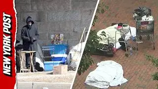Homeless people seen sprawled out in DC &ndash; as Trump says their time is up