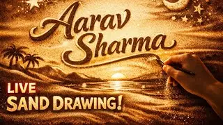 Live Sand Name Drawing | Write Your Name in Sand Art | Beautiful Live Name Art