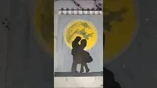 moon and couple painting tutorial #creativity #creativepassion #drawing #painting