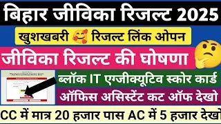 Jeevika result | Bihar Jeevika result | Jeevika result Date | Bihar Jeevika cut off 2025