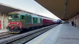 D445 1050+ 1140 in partenza da Siena con carrozze gran comfort TEE