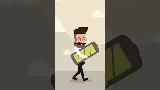 Mobile Mishaps: The Adventures of Mr. Tech-Savvy | Cartoon Backgrounds #animation #4k #shorts