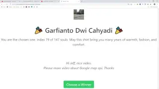 JavaScript Picks a T-Shirt Winner w/ Sound