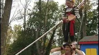 Tribal Circus Acrobatics on Cable 11