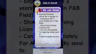 Purchase officer Job #kuwait #jalaluddinofficial #jobinkuwait #information #shorts #youtubeshort