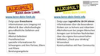 Bundeszentrale f&uuml;r gesundheitliche Aufkl&auml;rung &ndash; BZgA: Suchtkampagnen (25. DPT-Digital)