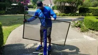 Mr Squeegee screen cleaning demo with Bryce