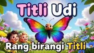 तितली उड़ी | Hindi Kids Rhyme | Butterfly Song for Children | innaurastudy