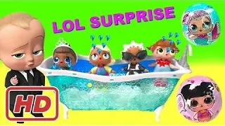 Boss Baby Opens Lots of LOL Surprise Dolls Spit, Cry or Tinkle