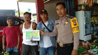 Kampanye dan Sosialisasi Pencegahan Virus Corona Bhabinkamtibmas Desa Sanatab Kec.  Sajingan Besar