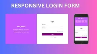 How To Build A Responsive Login Form Using HTML and CSS | MOBILE FIRST Approach