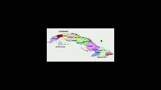 MAPA DE CUBA CON SUS PROVINCIAS.     #shorts #youtubeshorts #youtube