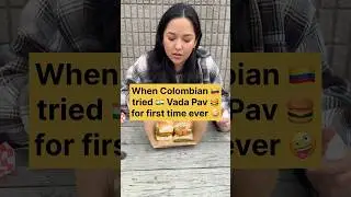 🇨🇴 Colombian Tries Indian Vada Pav for the First Time! 🌶️ | Reaction #veggmomo