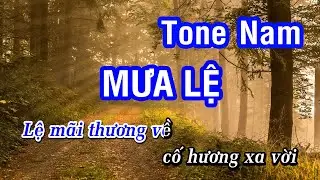 Karaoke Mưa Lệ Tone Nam (Asia) | Nhan KTV