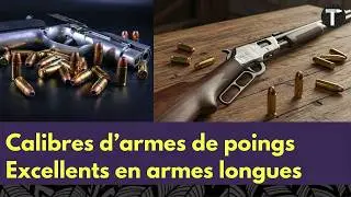 Les calibres d'armes de poing qui sont excellents en armes longues !