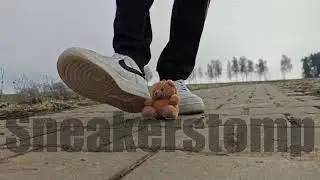 Nike air force sneaker stomp crush trample teddy
