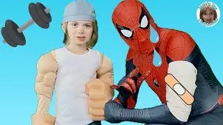 Jaces Toy Playhouse wants to be Strong like Spiderman Far From Home Saves the Day