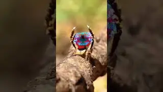 Maratus Volans jumping spider family. Peacock 🦚 genus. #science #creativity #learning #biology