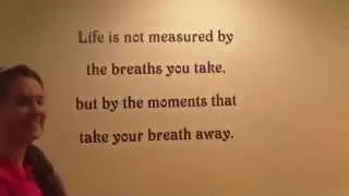 Burnishing a Long Wall Art Decal Quote from Wallwords.com